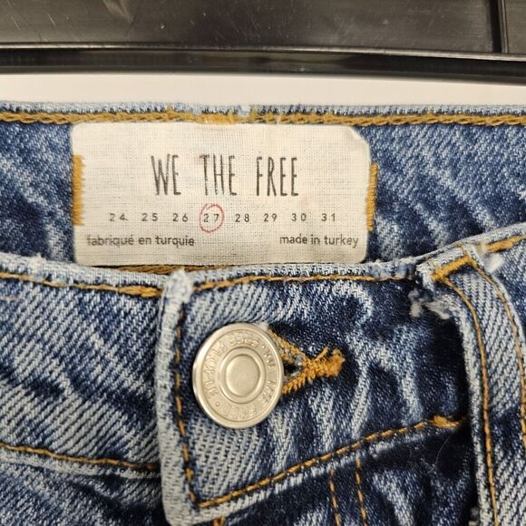 Free People We the Free Stella Skinny Jeans Size 27 Raw Hem High Rise - Picture 5 of 6